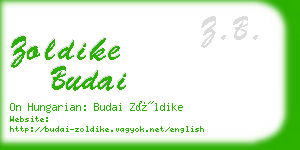 zoldike budai business card